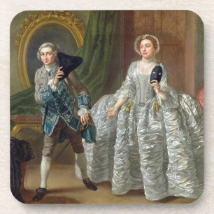 David Garrick und Frau Pritchard 'im Untersetzer