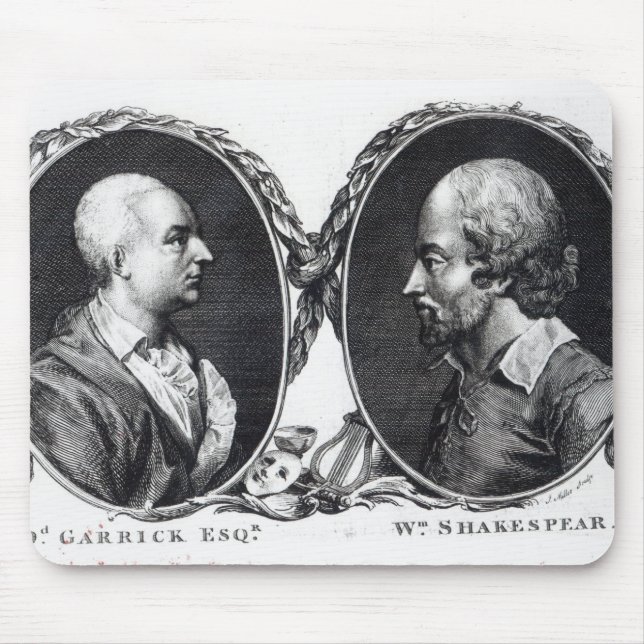 David Garrick und Shakespeare Mousepad (Vorne)