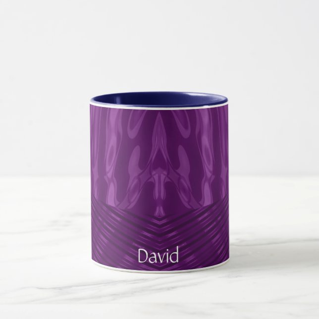 DAVID ~ GLOSSY 3D Glossy Lila Blue Tasse (Zentrum)