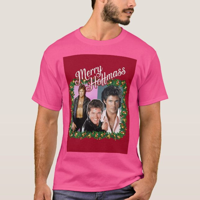 David Hasselhoff Happy Christmas T-Shirt (Vorderseite)