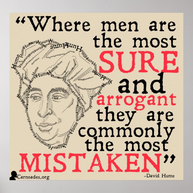 David Hume Quote Poster (Vorne)