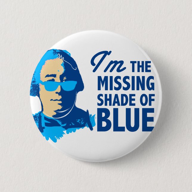 David Hume-Schatten des blauen Knopfes Button (Vorderseite)
