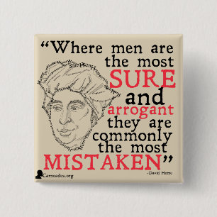 David Hume-Zitat-Knopf Button