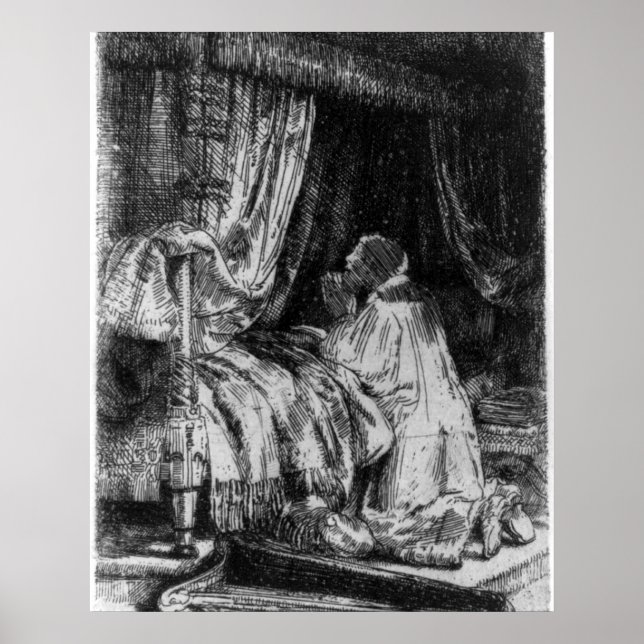 David im Gebet - Rembrandt - 1652 Poster (Vorne)
