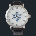 David in Blue Men Watch Armbanduhr<br><div class="desc">Zeige deine Liebe für Israel und erzähle die Zeit in Men's Vintager Leather Watch, einem großflächigen Zeitmesser, der nie aus dem Styl verschwinden wird. Das Set mit einem klassischen Star of David Symbol in der Mitte mit einer eleganten römischen Uhr. Ein wunderschönes und bedeutsames Uhrwerk für jeden Anlass, es ist...</div>