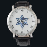 David in Blue Men Watch Armbanduhr<br><div class="desc">Zeige deine Liebe für Israel und erzähle die Zeit in Men's Vintager Leather Watch, einem großflächigen Zeitmesser, der nie aus dem Styl verschwinden wird. Das Set mit einem klassischen Star of David Symbol in der Mitte mit einer eleganten römischen Uhr. Ein wunderschönes und bedeutsames Uhrwerk für jeden Anlass, es ist...</div>