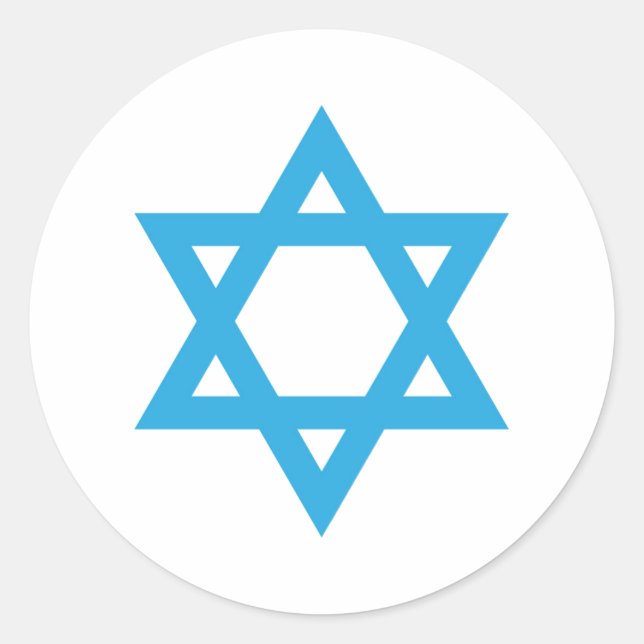 David Israel Blue Star Independence Day Runder Aufkleber (Vorderseite)