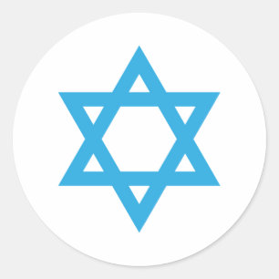 David Israel Blue Star Independence Day Runder Aufkleber