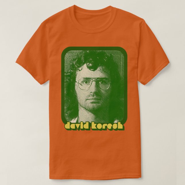 David Koresh Retro Style Culler Leader Design T-Shirt (Design vorne)