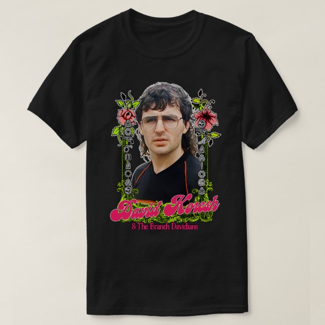 David Koresh Retro Style Design T-Shirt (Design vorne)