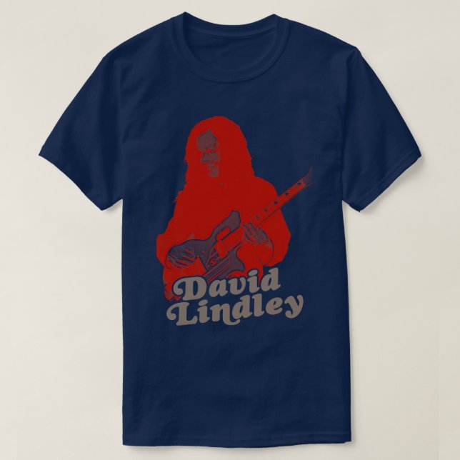 David Lindley Rock Gitarrist FanArt T-Shirt (Design vorne)