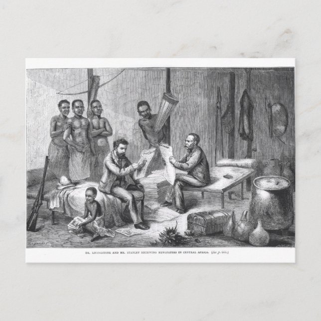 David Livingstone (1813-73) und Henry Mort Postkarte (Vorderseite)