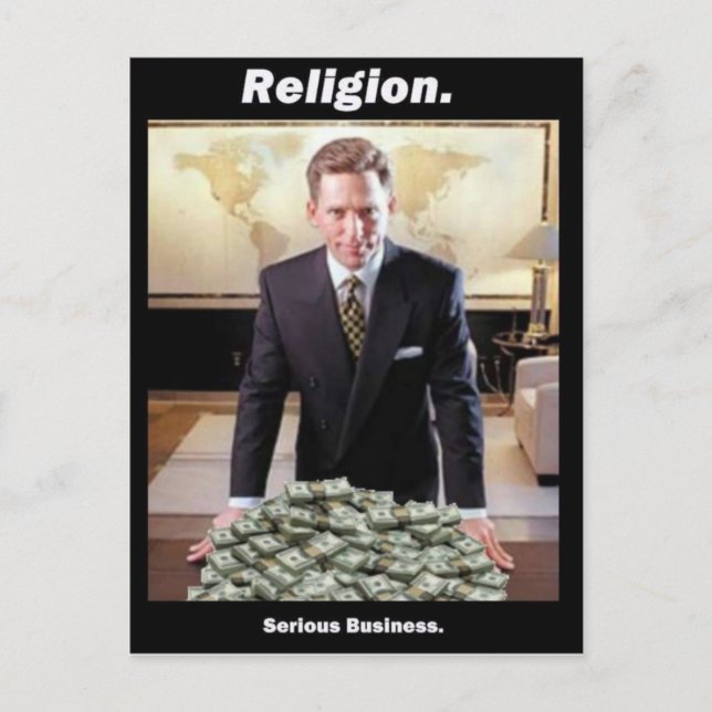 David Miscavige Scientology Meme Postcard Postkarte (Vorderseite)