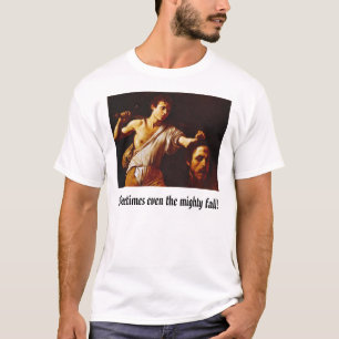 David mit Goliaths Kopf T-Shirt