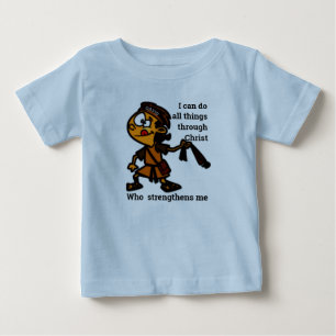 David mit Schleuder Bibelgeschichte Held Charakter Baby T-shirt
