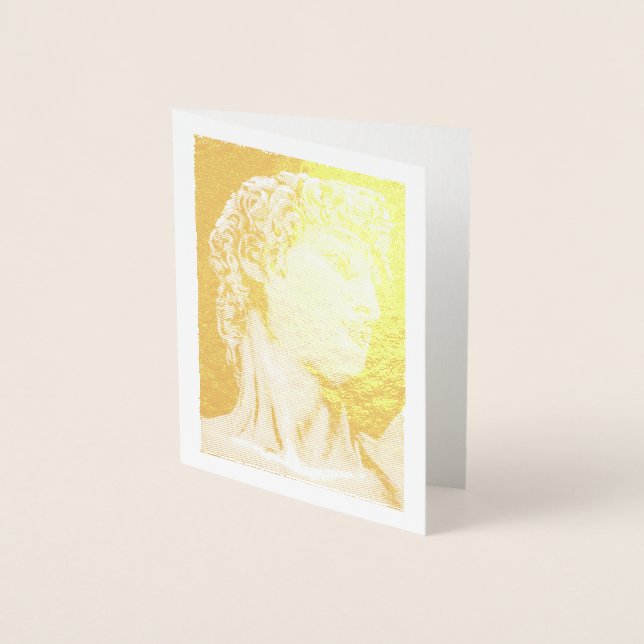 David, nach Michelangelo ... Goldfolie-Karte Folienkarte (Vorderseite)