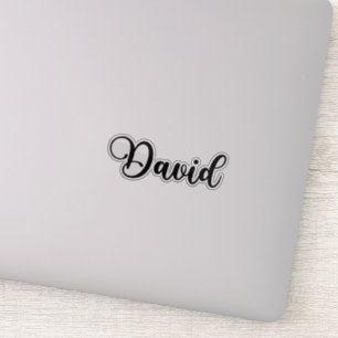 David Name - Handgeschriebene Kalligrafie Aufkleber