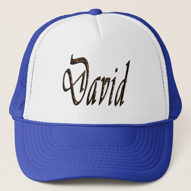 David Name Logo, Truckerkappe (Vorderseite)