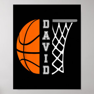 David Name Personalisiert Basketball Player Graphi Poster