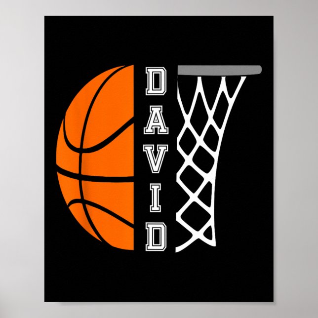 David Name Personalisiert Basketball Player Graphi Poster (Vorne)