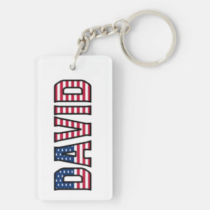 David Name Vorname USA Flagge Anhänger Schlüssel Schlüsselanhänger