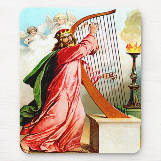 David preist Gott auf Harp-Mauspad Mousepad (Vorne)