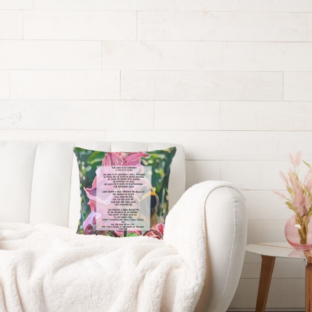 David Psalm 23 biblical quote Kissen (Liege)