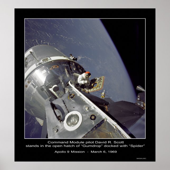 David R. Scott "Spider" - Apollo 9 Mission Poster (Vorne)