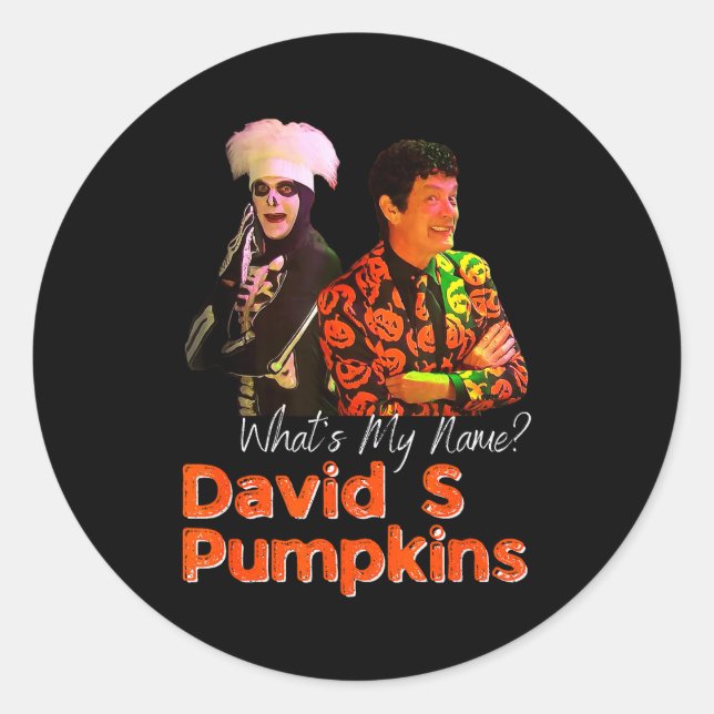David S Pumpkins Skeleton Funny Skit Men Clothing  Runder Aufkleber (Vorderseite)