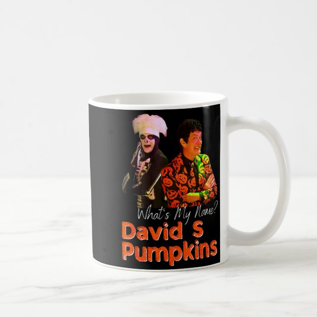 David S Pumpkins Skelett Lustiger Skit Männerbekle Kaffeetasse (Rechts)