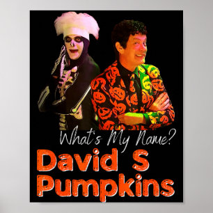 David S Pumpkins Skelett Lustiger Skit Männerbekle Poster