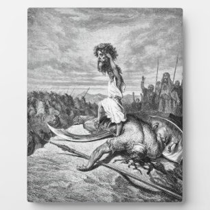 David Slays Goliath von Gustave Dore 1886 Fotoplatte