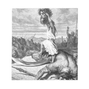 David Slays Goliath von Gustave Dore 1886 Notizblock