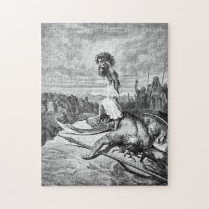 David Slays Goliath von Gustave Dore 1886 Puzzle