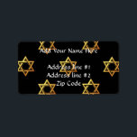 David Star Adressaufkleber<br><div class="desc">Star of David - Schluckbar in Blue or Gold. You can add your own words,  pictures,  and/or change the background color using Zazzle's great customization tools. This image is available on dozens of other products too.</div>