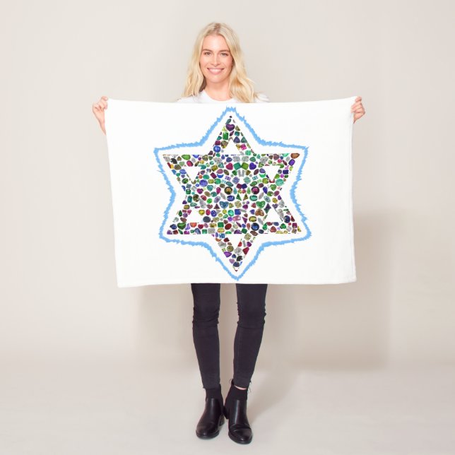 David Star aus Edelsteinen Fleecedecke (Beispiel)