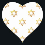 David Star Herz-Aufkleber<br><div class="desc">Star of David - Schluckbar in Blue or Gold. You can add your own words,  pictures,  and/or change the background color using Zazzle's great customization tools. This image is available on dozens of other products too.</div>