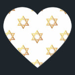 David Star Herz-Aufkleber<br><div class="desc">Star of David - Schluckbar in Blue or Gold. You can add your own words, pictures, and/or change the background color using Zazzle's great customization tools. This image is available on dozens of other products too.</div>