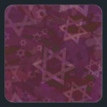 David Star Quadratischer Aufkleber<br><div class="desc">David Star</div>