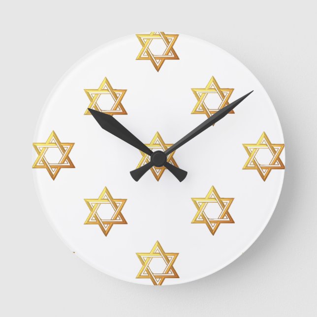 David Star Runde Wanduhr (Vorderseite)
