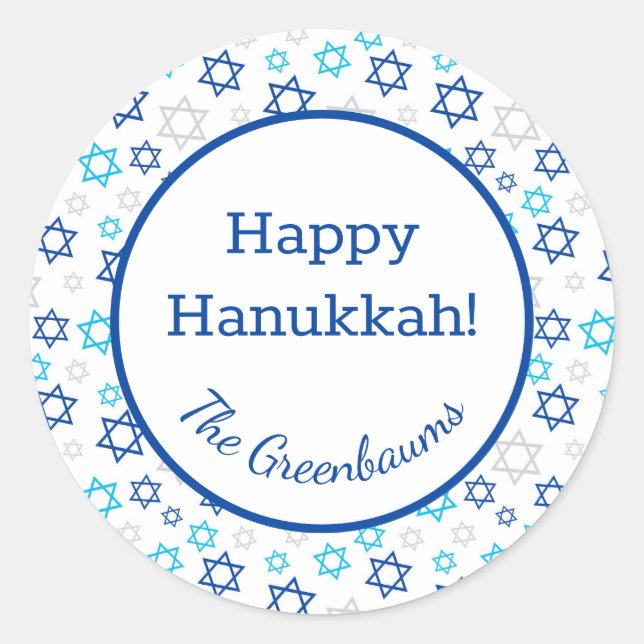 David Star Runder Aufkleber (Vorderseite)