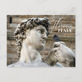 David Statue und Taube Postkarte