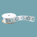 David-Stern, dreiköpfige und gelbe für Hanukkah Satinband<br><div class="desc">Für Hanukkah-Geschenke</div>