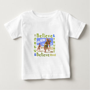David- u. Goliath-Vertrauens-Gott-Logo Baby T-shirt