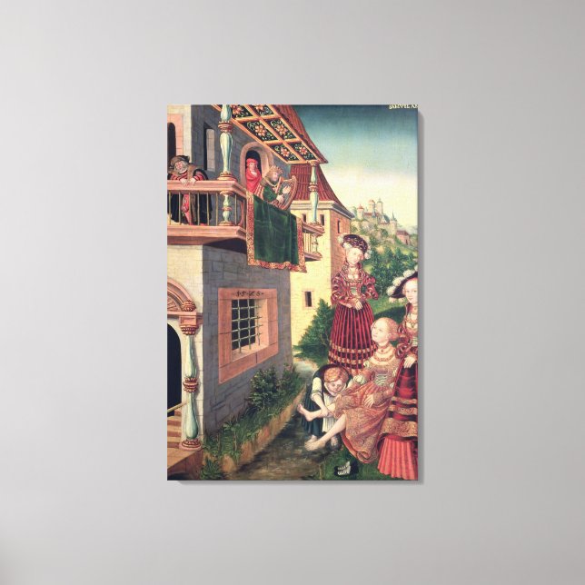 David und Bathsheba, 1528 Leinwanddruck (Vorderseite)