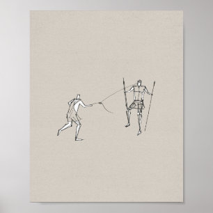 David und Goliath - Alte Testament-Bibel Poster