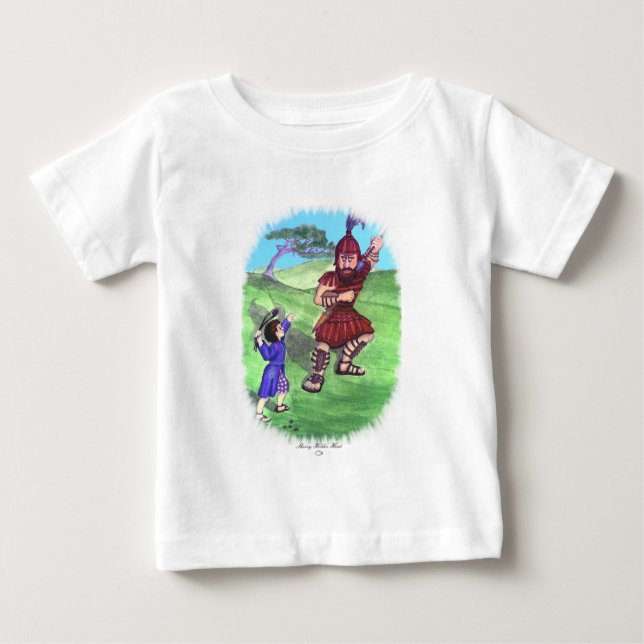 DAVID UND GOLIATH BABY T-SHIRT (Vorderseite)