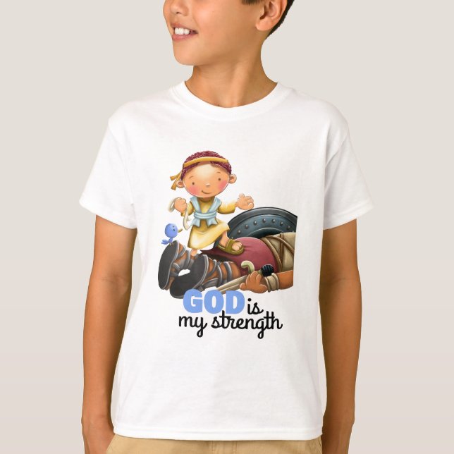 David- und Goliath-Bibelvers T - Shirt (Vorderseite)