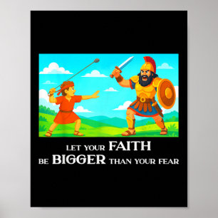 David und Goliath Christliche Inspirierende Männer Poster