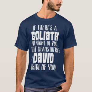 David und Goliath Inspirierte Overcomer Hope Faith T-Shirt